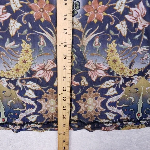 Energie 2X Boho Tunic Top Multicolor Bell Sleeve Floral Print Blouse - Picture 9 of 9